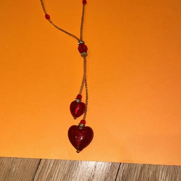 Glass heart necklace - Picture 2 of 5
